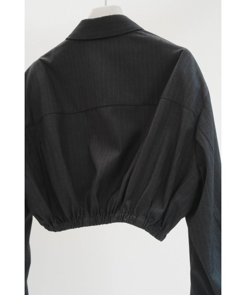 Knuth Marf(クヌースマーフ)の「stripe shirt blouson(ブルゾン・レディース・グレー/ブラック・MEDIUM/SMALL)」の10枚目の写真