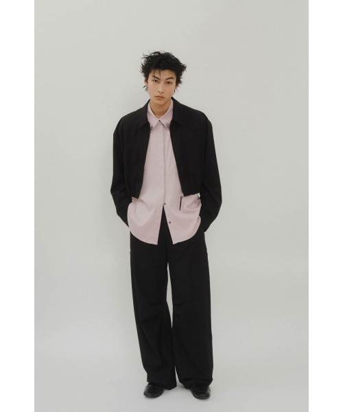 Knuth Marf(クヌースマーフ)の「stripe shirt blouson(ブルゾン・レディース・グレー/ブラック・MEDIUM/SMALL)」の18枚目の写真