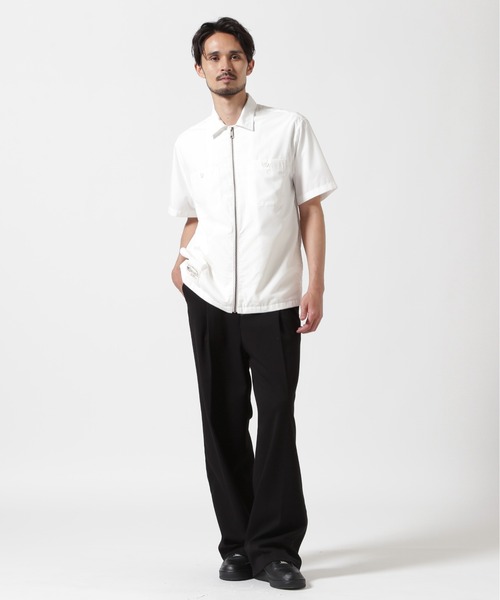 AVIREX（アヴィレックス）の「《WEB&DEPOT限定》ZIP UP WORK SHIRT "25" / ジップアップ ワーク半袖シャツ / AVIREX / アヴィレックス（シャツ/ブラウス・メンズ・ネイビー/ホワイト/オリーブ・MEDIUM/LARGE/X-LARGE/XX-LARGE）」の6枚目の写真