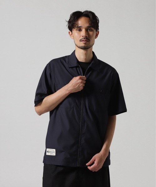 AVIREX（アヴィレックス）の「《WEB&DEPOT限定》ZIP UP WORK SHIRT "25" / ジップアップ ワーク半袖シャツ / AVIREX / アヴィレックス（シャツ/ブラウス・メンズ・ネイビー/ホワイト/オリーブ・MEDIUM/LARGE/X-LARGE/XX-LARGE）」の10枚目の写真