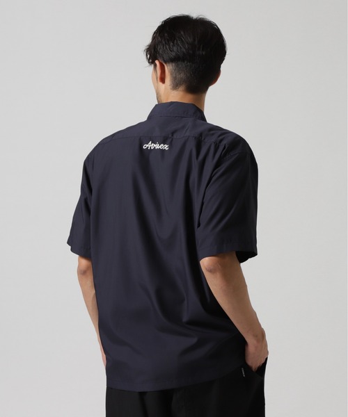 AVIREX（アヴィレックス）の「《WEB&DEPOT限定》ZIP UP WORK SHIRT "25" / ジップアップ ワーク半袖シャツ / AVIREX / アヴィレックス（シャツ/ブラウス・メンズ・ネイビー/ホワイト/オリーブ・MEDIUM/LARGE/X-LARGE/XX-LARGE）」の11枚目の写真