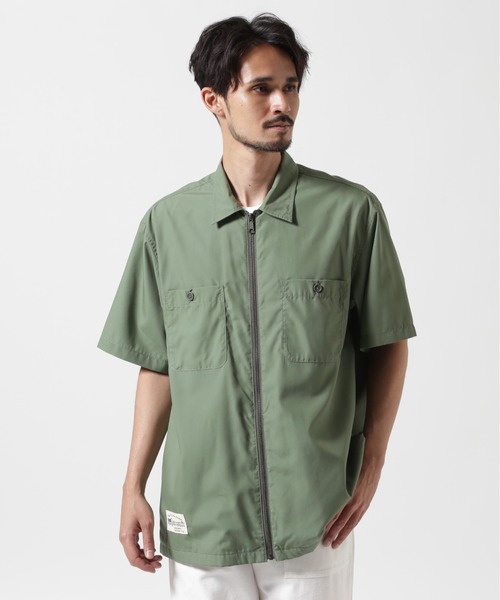 AVIREX（アヴィレックス）の「《WEB&DEPOT限定》ZIP UP WORK SHIRT "25" / ジップアップ ワーク半袖シャツ / AVIREX / アヴィレックス（シャツ/ブラウス・メンズ・ネイビー/ホワイト/オリーブ・MEDIUM/LARGE/X-LARGE/XX-LARGE）」の16枚目の写真