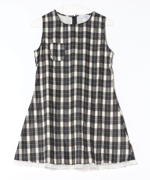urge:(アージコロン )の「【URGE:】チェック柄 フリル ミニ丈 ワンピース(ワンピース・レディース・ネイビー・SMALL/MEDIUM/LARGE/X-LARGE)」の5枚目の写真