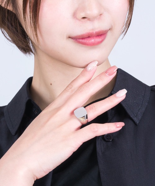 TOM WOOD トムウッド Cushion Satin シルバー Ring リング t30032202.jpg