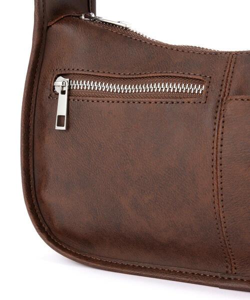 FREE'S MART（フリーズマート）の「ワンハンドルZIPバッグ（ハンドバッグ・レディース・ブラウン/ブラック・ﾌﾘ-）」の13枚目の写真