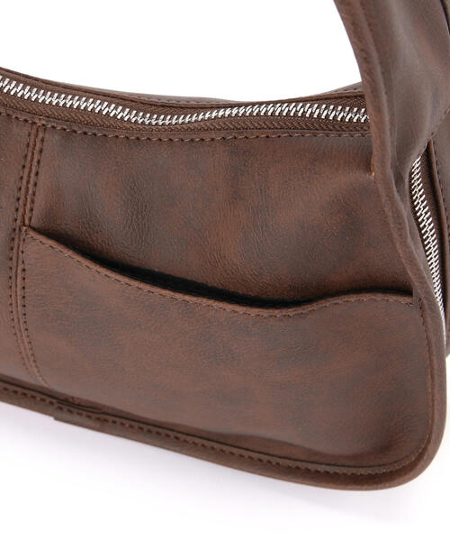 FREE'S MART（フリーズマート）の「ワンハンドルZIPバッグ（ハンドバッグ・レディース・ブラウン/ブラック・ﾌﾘ-）」の14枚目の写真