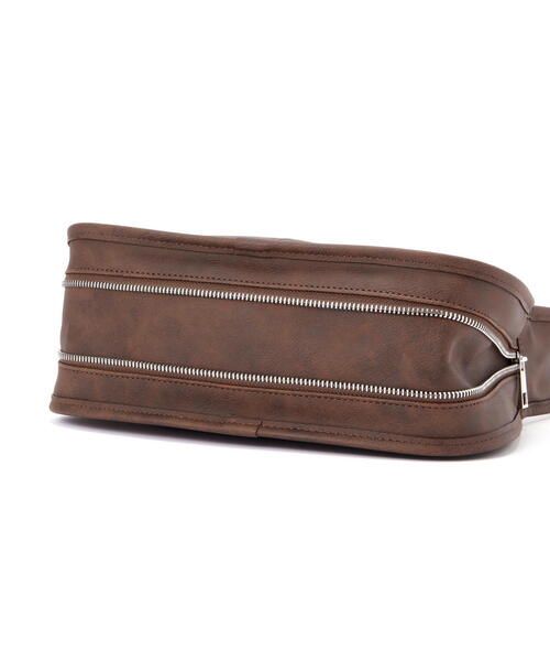 FREE'S MART（フリーズマート）の「ワンハンドルZIPバッグ（ハンドバッグ・レディース・ブラウン/ブラック・ﾌﾘ-）」の5枚目の写真