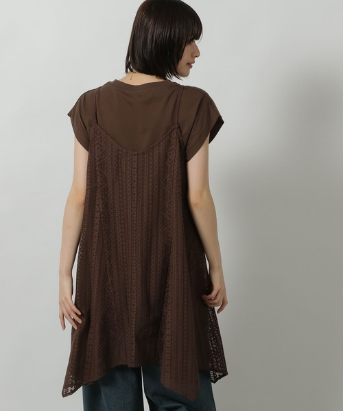 LAKOLE（ラコレ）の「2WAY総レースキャミワンピース / 498555（ワンピース・レディース・ブラウン/ブラック/アイボリー・FREE）」の8枚目の写真