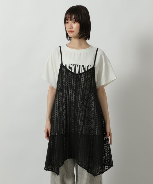 LAKOLE（ラコレ）の「2WAY総レースキャミワンピース / 498555（ワンピース・レディース・ブラウン/ブラック/アイボリー・FREE）」の13枚目の写真