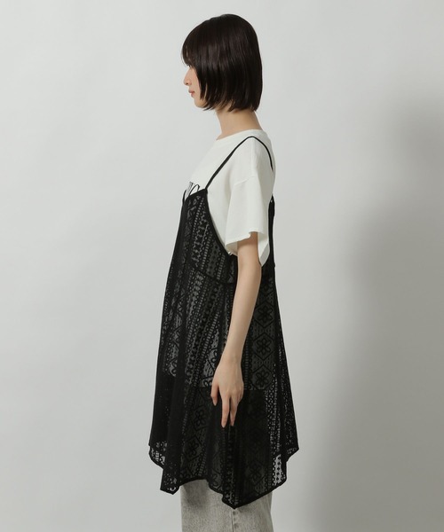 LAKOLE（ラコレ）の「2WAY総レースキャミワンピース / 498555（ワンピース・レディース・ブラウン/ブラック/アイボリー・FREE）」の14枚目の写真