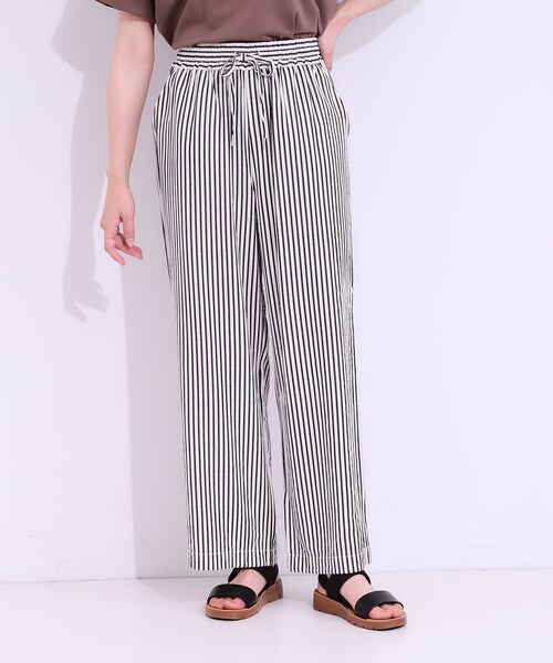 Cutie Blonde(キューティーブロンド)の「【セットアップ可能/ひんやり/吸水速乾】サッカーストライプイージーパンツ(その他パンツ・レディース・ブラウン系その他3/ネイビー系2/ブラック系2・03/02/01/04)」の13枚目の写真