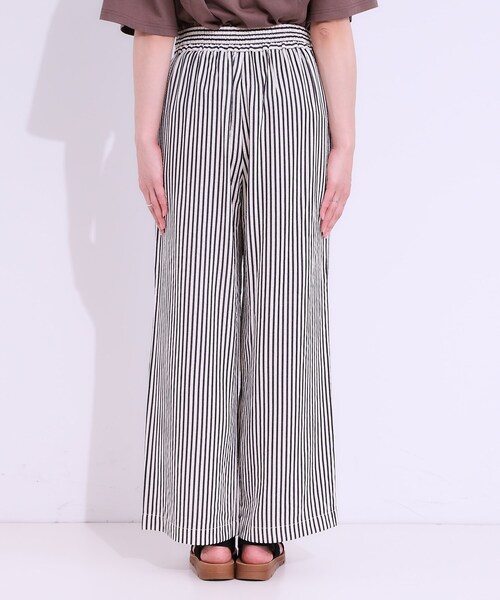 Cutie Blonde(キューティーブロンド)の「【セットアップ可能/ひんやり/吸水速乾】サッカーストライプイージーパンツ(その他パンツ・レディース・ブラウン系その他3/ネイビー系2/ブラック系2・03/02/01/04)」の19枚目の写真