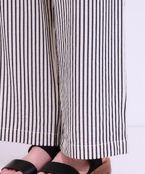 Cutie Blonde(キューティーブロンド)の「【セットアップ可能/ひんやり/吸水速乾】サッカーストライプイージーパンツ(その他パンツ・レディース・ブラウン系その他3/ネイビー系2/ブラック系2・03/02/01/04)」の4枚目の写真