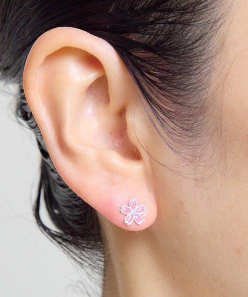 gargle(ガーグル)の「gargle ガーグル:JAPANシリーズ 和セット 鶴 毬 桜 ピアス(ピアス(両耳用)・レディース・レッド/ブルー・FREE)」の5枚目の写真