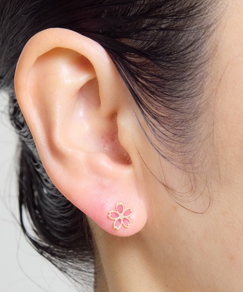 gargle(ガーグル)の「gargle ガーグル:JAPANシリーズ 和セット 鶴 毬 桜 ピアス(ピアス(両耳用)・レディース・レッド/ブルー・FREE)」の8枚目の写真