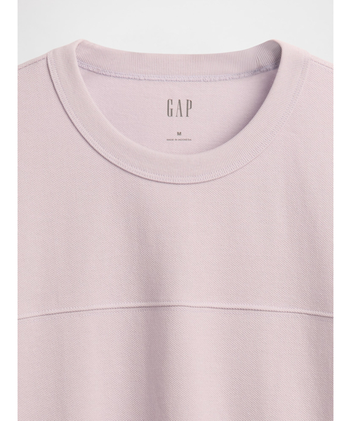 GAP(ギャップ)の「ピケ リラックスTシャツ(Tシャツ/カットソー・メンズ・ベージュ/ライトパープル/ブラック・XS/S/M/L/XL)」の6枚目の写真