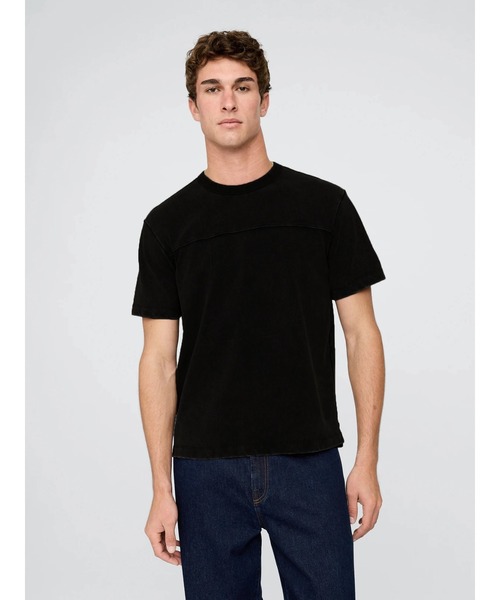 GAP(ギャップ)の「ピケ リラックスTシャツ(Tシャツ/カットソー・メンズ・ベージュ/ライトパープル/ブラック・XS/S/M/L/XL)」の3枚目の写真