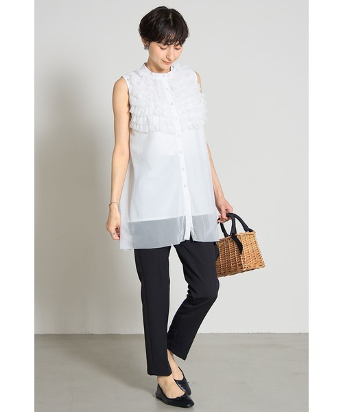 &. NOSTALGIA（アンドドットノスタルジア）の「フリルティアードブラウス（シャツ/ブラウス・レディース・アイボリー/ブラック・M）」の7枚目の写真