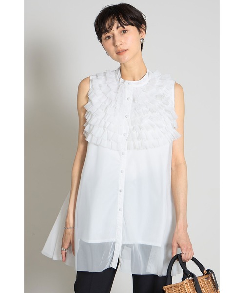 &. NOSTALGIA（アンドドットノスタルジア）の「フリルティアードブラウス（シャツ/ブラウス・レディース・アイボリー/ブラック・M）」の8枚目の写真