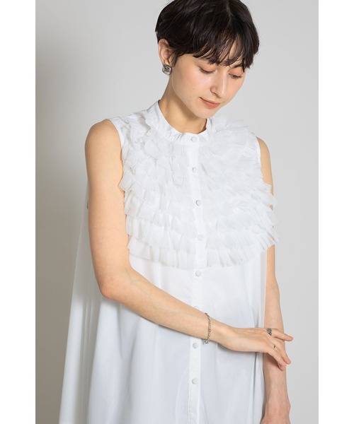 &. NOSTALGIA（アンドドットノスタルジア）の「フリルティアードブラウス（シャツ/ブラウス・レディース・アイボリー/ブラック・M）」の9枚目の写真