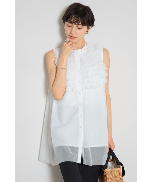 &. NOSTALGIA（アンドドットノスタルジア）の「フリルティアードブラウス（シャツ/ブラウス・レディース・アイボリー/ブラック・M）」の10枚目の写真