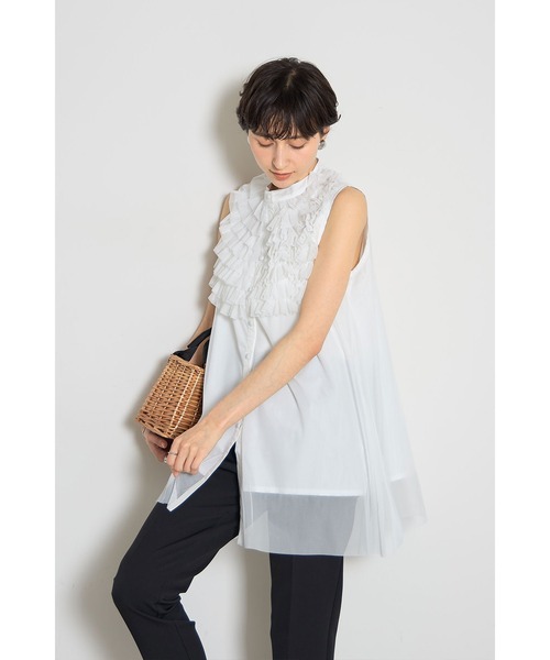 &. NOSTALGIA（アンドドットノスタルジア）の「フリルティアードブラウス（シャツ/ブラウス・レディース・アイボリー/ブラック・M）」の11枚目の写真