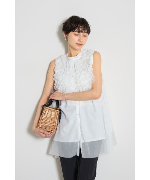 &. NOSTALGIA（アンドドットノスタルジア）の「フリルティアードブラウス（シャツ/ブラウス・レディース・アイボリー/ブラック・M）」の12枚目の写真