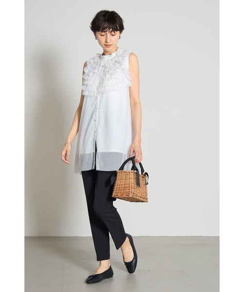 &. NOSTALGIA（アンドドットノスタルジア）の「フリルティアードブラウス（シャツ/ブラウス・レディース・アイボリー/ブラック・M）」の14枚目の写真