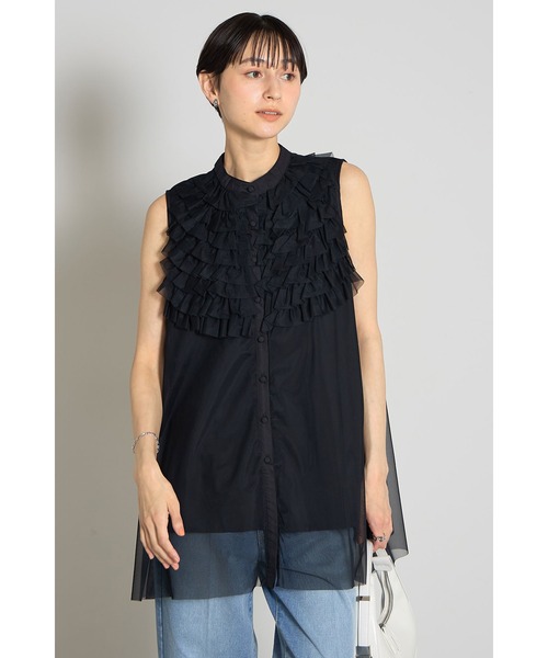 &. NOSTALGIA（アンドドットノスタルジア）の「フリルティアードブラウス（シャツ/ブラウス・レディース・アイボリー/ブラック・M）」の15枚目の写真