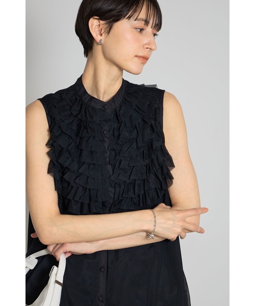 &. NOSTALGIA（アンドドットノスタルジア）の「フリルティアードブラウス（シャツ/ブラウス・レディース・アイボリー/ブラック・M）」の17枚目の写真