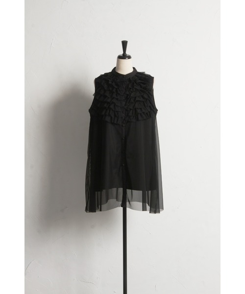 &. NOSTALGIA（アンドドットノスタルジア）の「フリルティアードブラウス（シャツ/ブラウス・レディース・アイボリー/ブラック・M）」の20枚目の写真