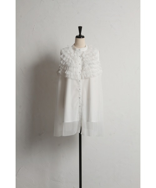&. NOSTALGIA（アンドドットノスタルジア）の「フリルティアードブラウス（シャツ/ブラウス・レディース・アイボリー/ブラック・M）」の21枚目の写真