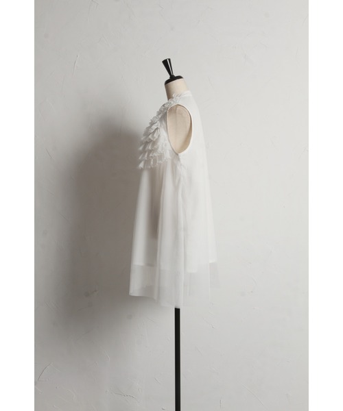 &. NOSTALGIA（アンドドットノスタルジア）の「フリルティアードブラウス（シャツ/ブラウス・レディース・アイボリー/ブラック・M）」の22枚目の写真