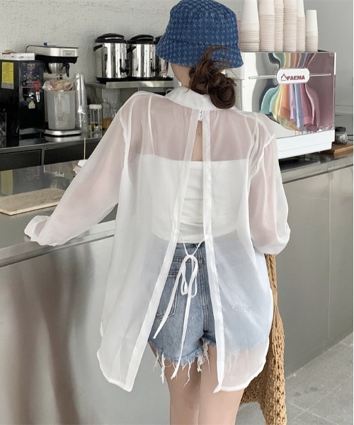 原宿 シースルートップス dazzlin wego ワンポイントデザインWZIPトップス｜WEGO（ウィゴー） – WEGO