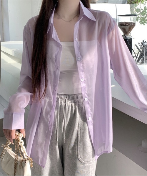 原宿 シースルートップス dazzlin wego セール】WEGO/オーバーサイズシースルーレースレイヤートップス