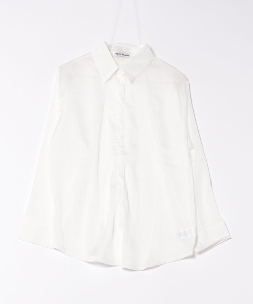 WEGO(ウィゴー)の「WEGO/シースルーシャツトップス/カラフルシアートップスバックリボン春夏秋長袖(シャツ/ブラウス・レディース・ホワイト/ピンク/パープル/イエロー/ブルー/ブラック・FREE)」の7枚目の写真