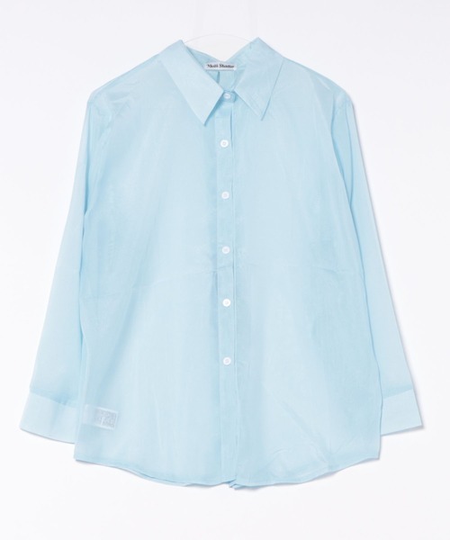 原宿 シースルートップス dazzlin wego セール】WEGO/シースルーシャツトップス/カラフルシアートップス