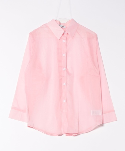 WEGO(ウィゴー)の「WEGO/シースルーシャツトップス/カラフルシアートップスバックリボン春夏秋長袖(シャツ/ブラウス・レディース・ホワイト/ピンク/パープル/イエロー/ブルー/ブラック・FREE)」の13枚目の写真