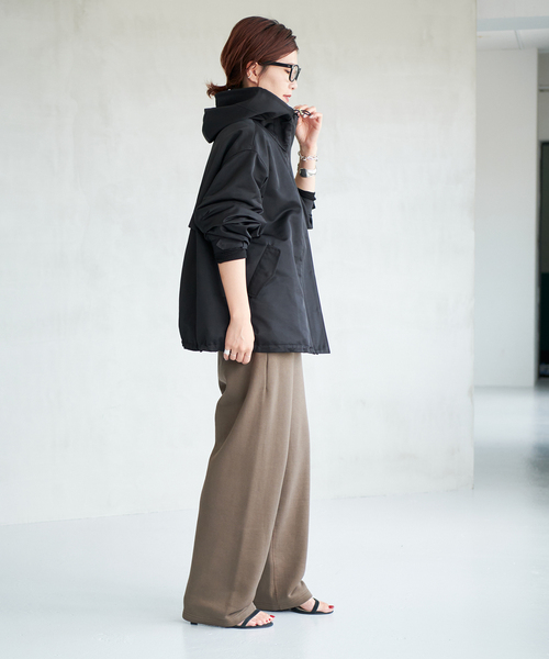 Spick and span黒フード付き マウンテンパーカー Spick＆Span 「Spick & Span」 マウンテンパーカー 34 ブラウン