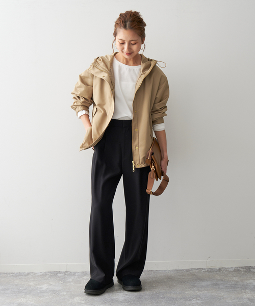 スピックアンドスパン ルーズフーディーブルゾン マウンテンパーカー ベージュ スピック＆スパン Spick & Span 《追加予約》撥水マウンテン