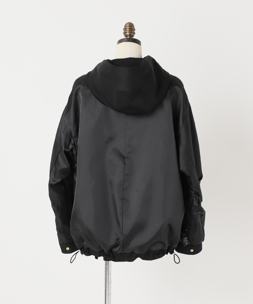 美品✨スピック＆スパン 23SS ナイロンブルゾン　マウンテンパーカー　黒　春秋 WEB限定追加》撥水マウンテンパーカー（マウンテンパーカー