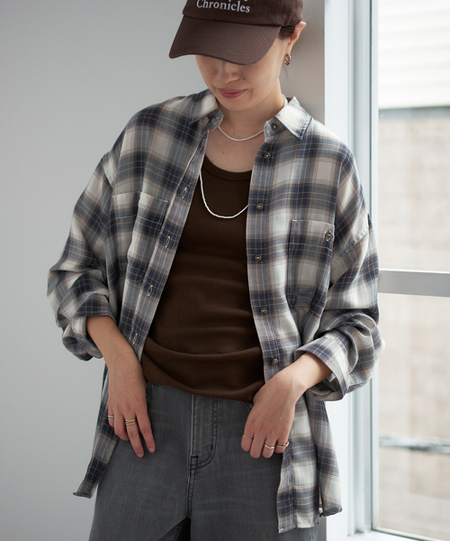 SLOBE IENA（スローブイエナ）の「ビエラチェックルーズシャツ