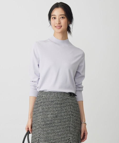 J.PRESS Ladies(J.プレス レディス)の「【人気のため新色追加】PRINCE ハイネック ニット(ニット/セーター・レディース・ライトグレー系/ベージュ系/ダルブルー系/ブラック系/イエロー系/ホワイト系/ベージュ系1/ライトグリーン/ふじ色系/ピンク系2・SMALL)」の8枚目の写真