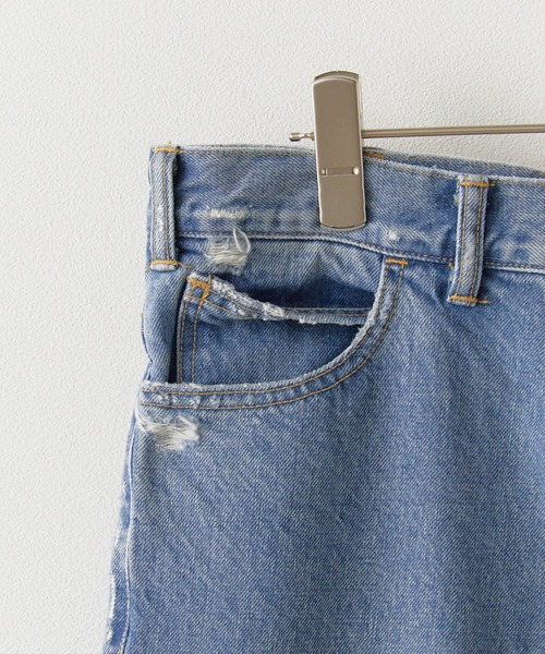 REMI RELIEF(レミレリーフ)の「REMI RELIEF/レミレリーフ 14OZ DENIM 5Pkt パンツ(リペア)デニムパンツ(デニムパンツ・メンズ・ブルー・L/M)」の4枚目の写真