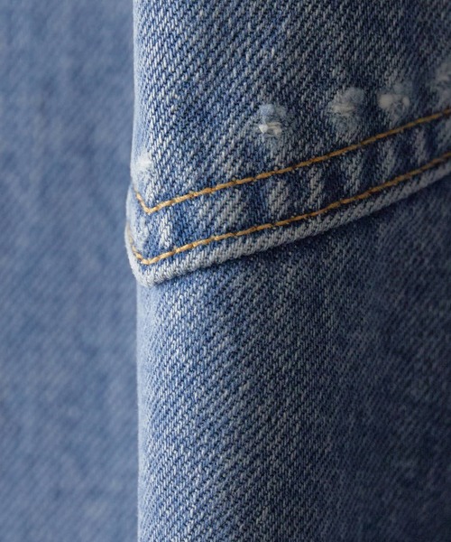 REMI RELIEF(レミレリーフ)の「REMI RELIEF/レミレリーフ 14OZ DENIM 5Pkt パンツ(リペア)デニムパンツ(デニムパンツ・メンズ・ブルー・L/M)」の9枚目の写真