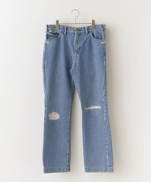 REMI RELIEF(レミレリーフ)の「REMI RELIEF/レミレリーフ 14OZ DENIM 5Pkt パンツ(リペア)デニムパンツ(デニムパンツ・メンズ・ブルー・L/M)」の10枚目の写真