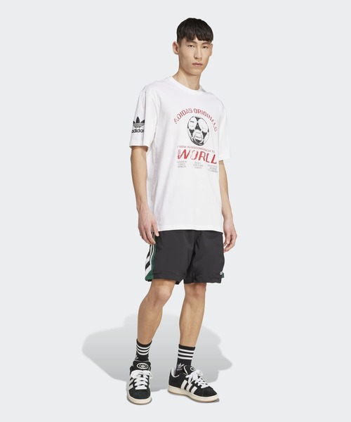 90年代のサッカー グラフィック半袖Tシャツ / アディダス