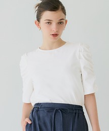 coca（coca） | シルキータッチ袖ギャザートップス(Tシャツ/カットソー)