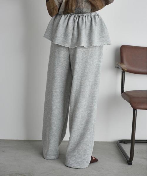 THE YOn(ザヨン)の「フリルベルト付きスウェットイージーパンツ(スウェットパンツ・レディース・グレー/ピンク/カーキブラウン・FREE)」の8枚目の写真