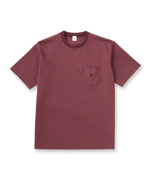 TAKEO KIKUCHI(タケオキクチ)の「【COOL CITY WEAR】ワンポイント刺しゅう ポケットTシャツ /接触冷感(Tシャツ/カットソー・メンズ・ホワイト/ボルドー/ブルー・02/03/04)」の5枚目の写真